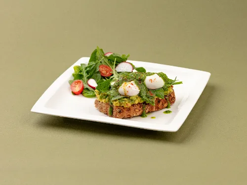 Avocado Toast with Basil & Pesto